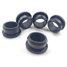 Hollow Rubber Hole Caps Black Silicone Snap-on Grommet Plug