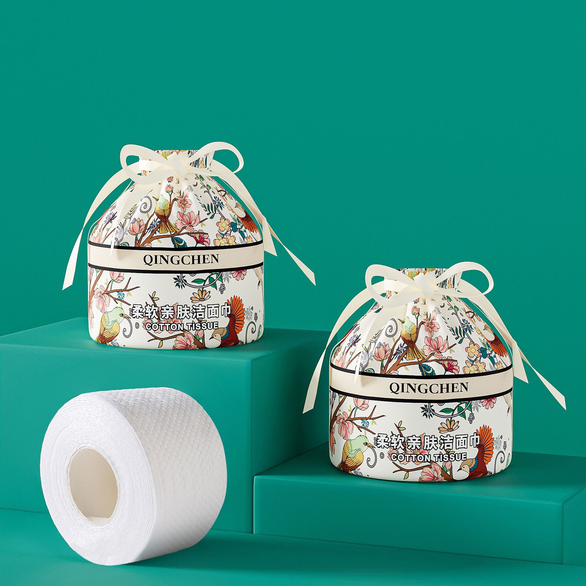 Wholesale disposable facial cleansing towel roll type thickened roll cotton soft towel beauty salon facial towel manufacturer