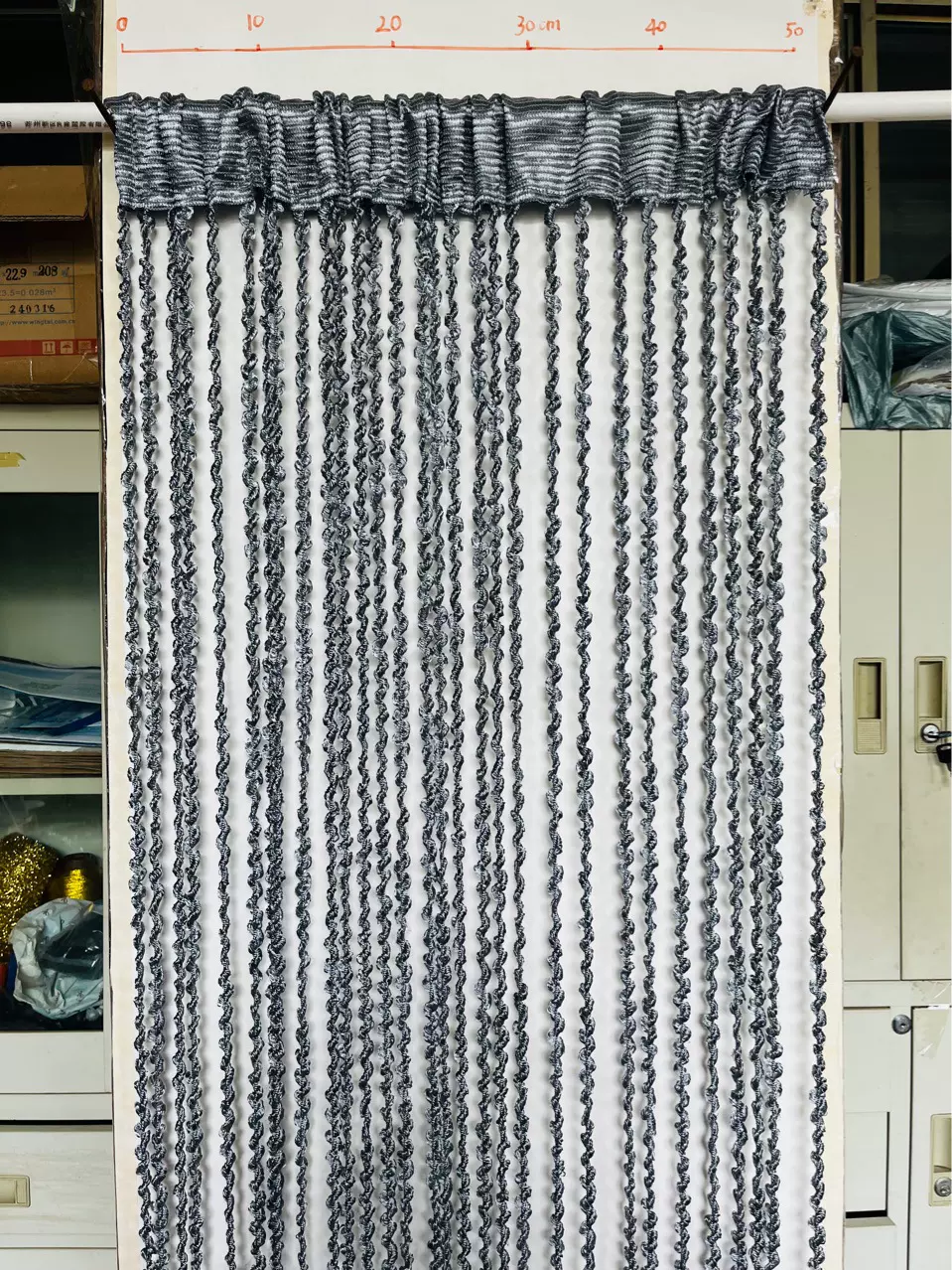 2022现代简约绣花垂直帘轻奢拼接遮挡访问螺纹门帘