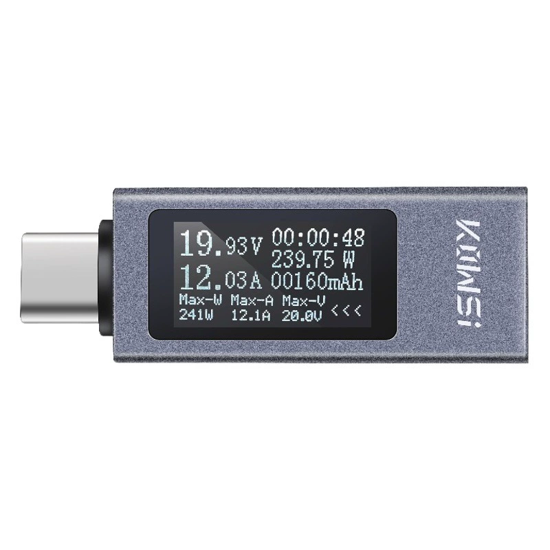 Детектор зарядки мобильного телефона Keweisi Type-C поддерживает сильноточный Вольтметр постоянного тока PD 12A
