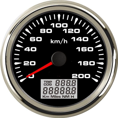 Car Racing Instrument automobile instrument - silver-edge-black-bottom-200kmh