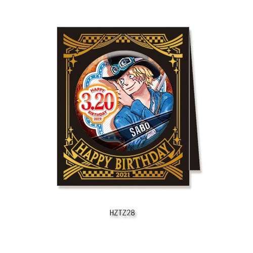 Бейдж дня рождения Comic Factory ONE PIECE Лuffy Zoro Chopper Sanji Nami стойка для бейджей на день рождения