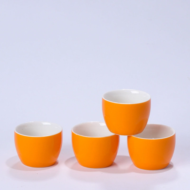Ceramic Tea Cup Personal Cup, Polished Glaze & Pattern Options, Compact Everyday Cup