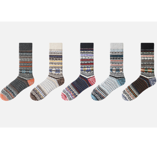 Amazon Cross-border Trade Men Mid-calf Socks Ethnic Style Thick Warm Rabbit Wool Socks Wish AliExpress