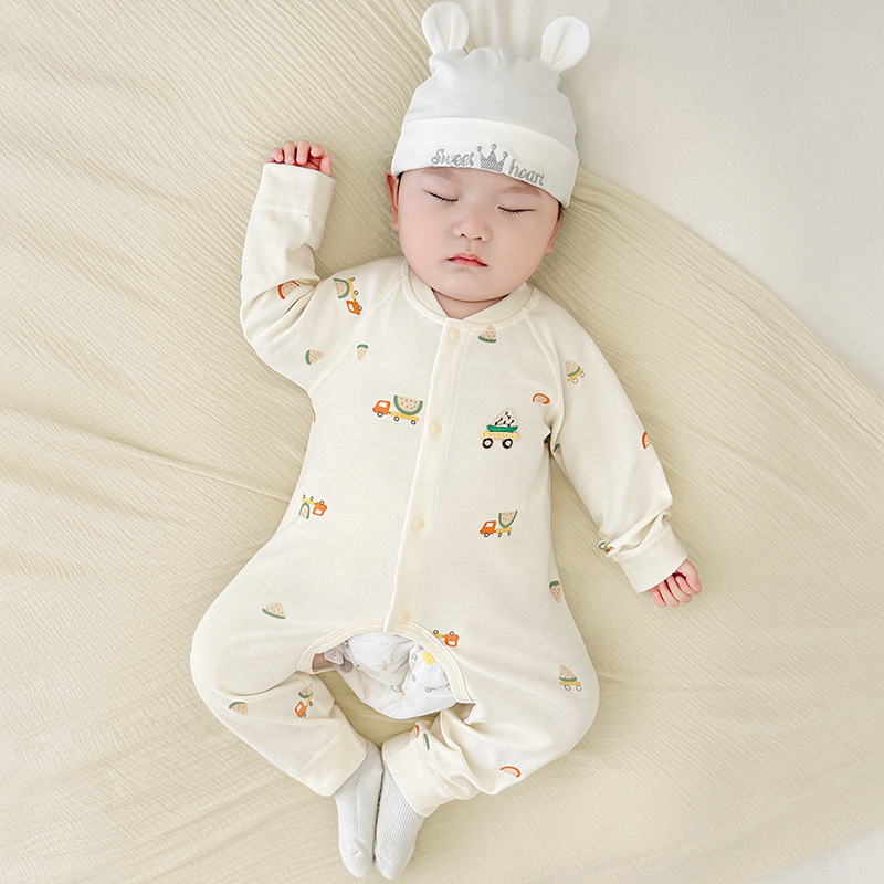 Primavera y otoño baby overcoat algodón recién nacido vestido de otoño para niños y niñas fondo delgado abierto ropa de bebé