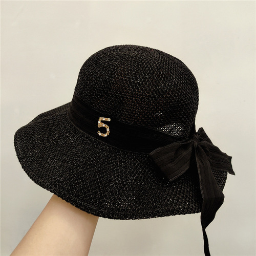 Japanese bow fisherman hat women's summer outdoor all-match sun hat Korean style fashionable face small sun protection sun hat