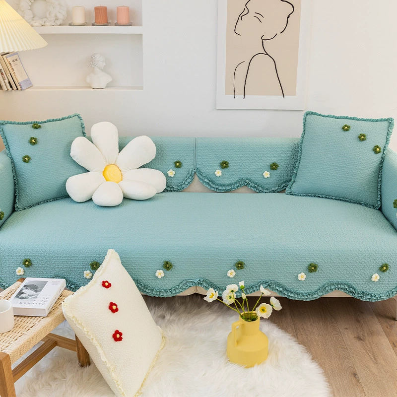 Подушка для дивана маленькая свежая простая Four Seasons Универсальный нескользящий чехол для дивана ткань для гостиной чехол для дивана подушка для сиденья полное покрытие полотенце