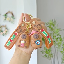 卡皮巴拉钥匙扣情侣公仔玩偶汽车挂件包包饰品挂件小视频批发