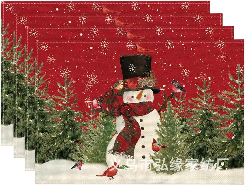 国境を越えた新しいクリスマス装飾クリスマステーブル旗クリエイティブクリスマステーブルクロステーブルマットクリスマステーブル装飾家の衣装|undefined