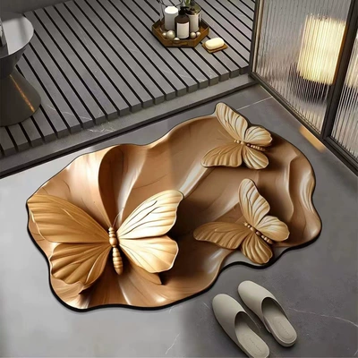 Diatom Mud Floor Mat Home — Avtomobil döşəmə paspasları - flower-12-4060cm-diatom-mud