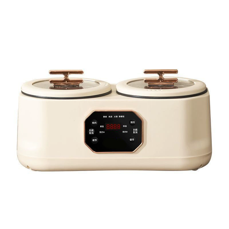 Smart double-pot rice cooker, universal 24H timer, non-stick inner pot, multi-mode