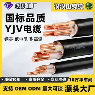 定制yjv电缆2 3 4 5芯10 16 25 35平方工程电力电线电缆铜芯国标