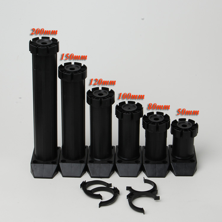 Patas de gabinete de plástico de 50 altura Patas ajustables Patas de gabinete Patas ajustables Patas ajustables Patas ajustables Patas de soporte de muebles ajustables