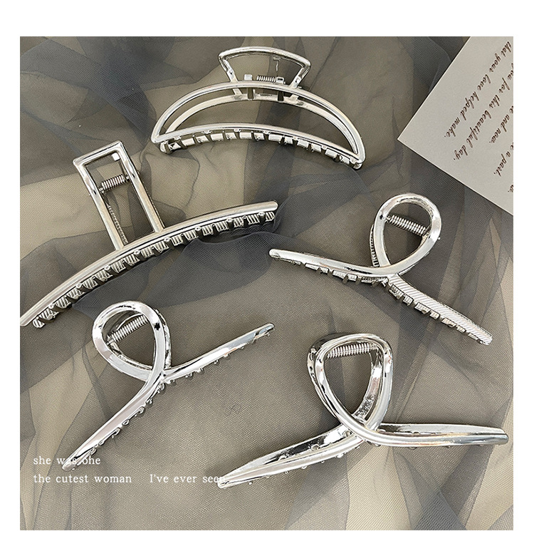 15g Weight Hair Clip, Hairpin, Hair Claws Hair Accessories Type 1 Piece Quantity Holiday, Daily Occasion Alloy, Metal Material Star, Solid Color Pattern Women's Gender Hollow Out Design Casual, Simple Style Style Casual Simple Style Women's Star Solid Color Alloy Metal Hollow Out Hair Clip Hairpin Hair Claws 2