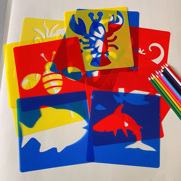 Children's template with animals