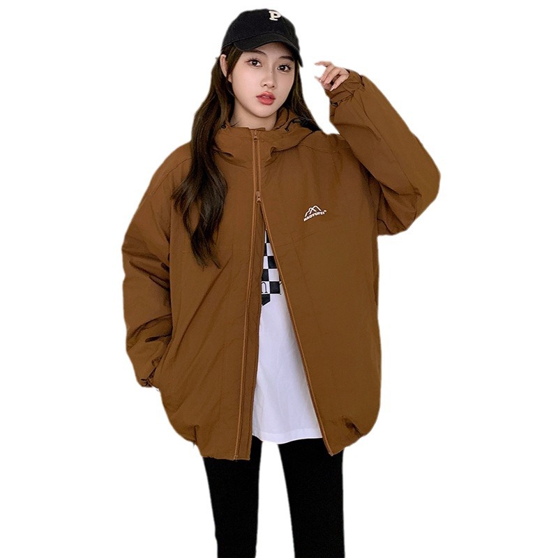 2024 invierno nueva chaqueta de asalto de damas coreana de color de contraste medio y largo herramientas de calentamiento desmontables chaqueta de algodón