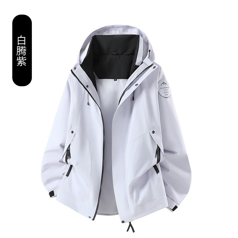 2026 Spring and Autumn Outdoor Jacket for Men and Women, Windproof and Waterproof Hooded Work Jacket, Breathable Thin Style, Couple's Soft Shell
