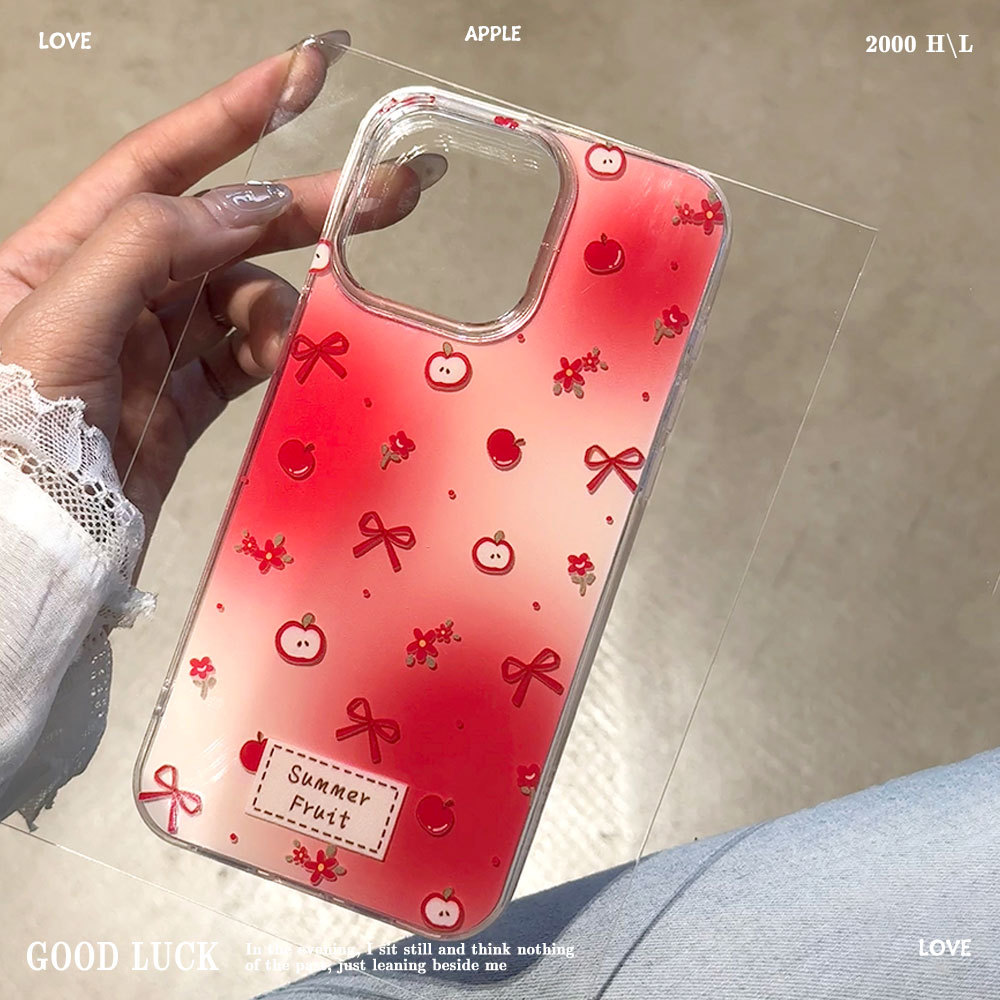 TechGlobe TechGlobe New Bowknot Compatible With 16 Stand Protective IPhone 15 Pro Creative Red IMD Phone Case_voghion.com