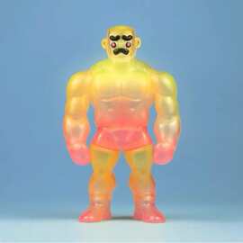 定制跨境电商外贸散货公仔 搪胶油炉sofubi透明公仔加工摆件