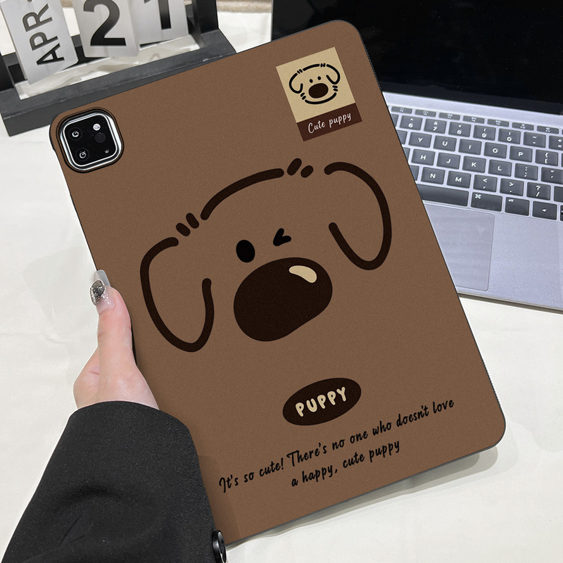 Retro Puppy-Themed Protective Case for Apple iPad 11inch Xiaomi Pad 6 Soft Case Samsung Tab S7 Lightweight Retro Puppy-Themed Protective Case for Apple iPad 11inch Xiaomi Pad 6 Soft Case Samsung Tab S7 Lightweight