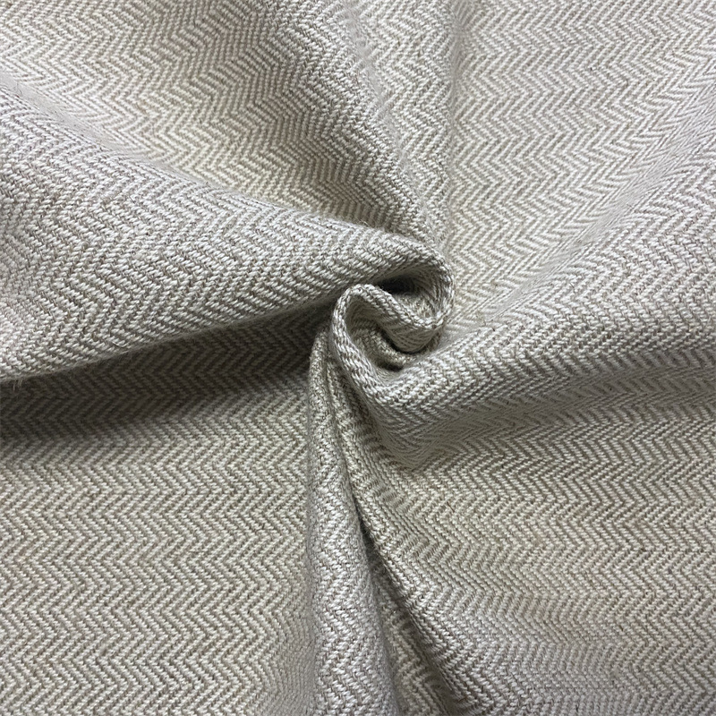 YF亚麻棉布料 棉麻人字纹 沙发套窗帘布料背景布餐垫装饰布现代风