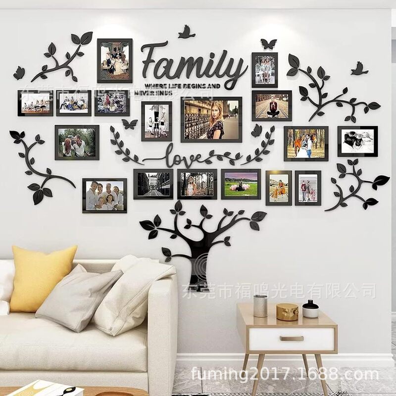 A generation of cross-border acrylic 3D photo frame stereo background wall photo living room bedroom wall stickers photo wall A generation of cross-border acrylic 3D photo frame stereo background wall photo living room bedroom wall stickers photo wall