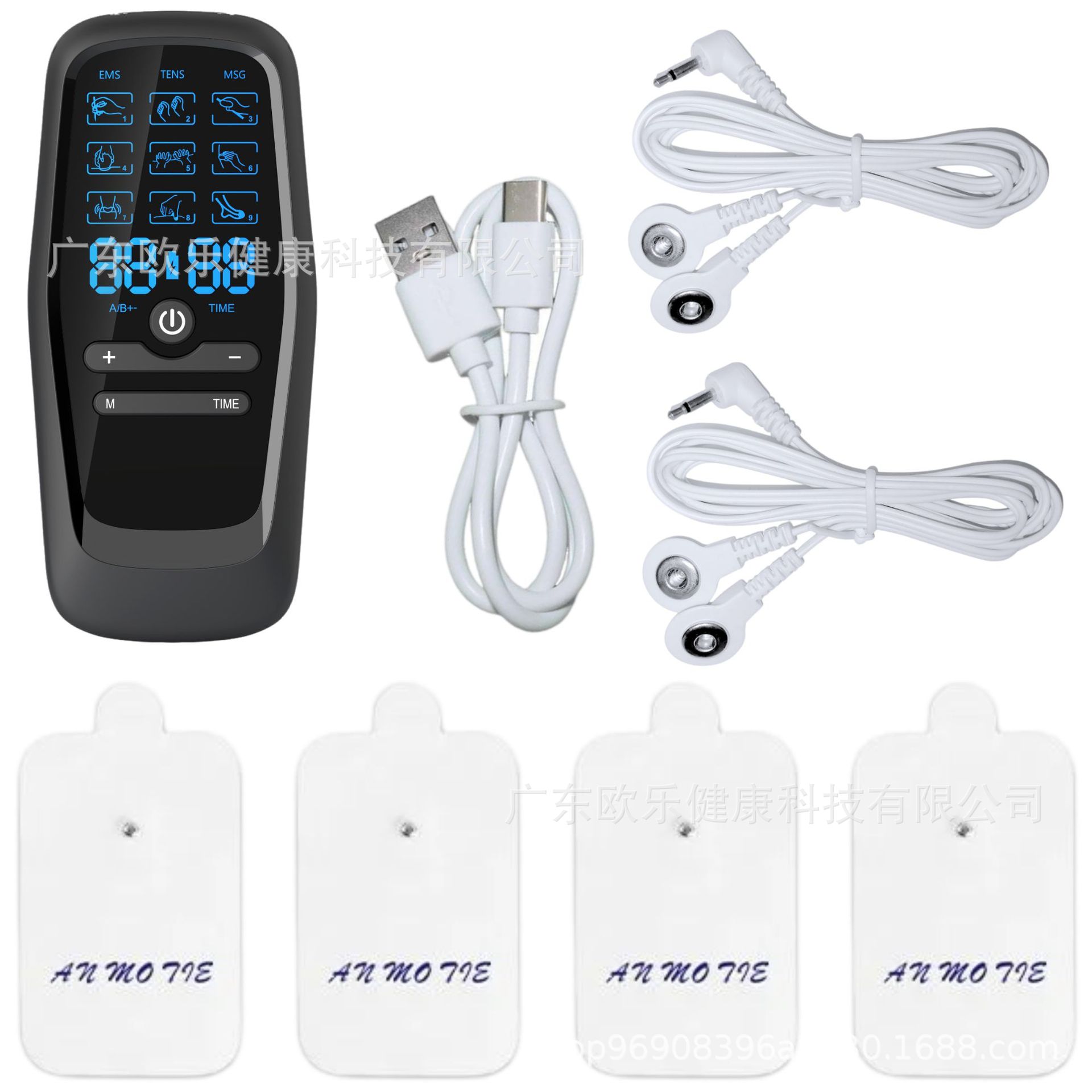 クロスボーダーデュアル出力 TENS 電気パルスマッサージャー EMS 刺激装置中低周波パルスマッサージ器具マッサージ