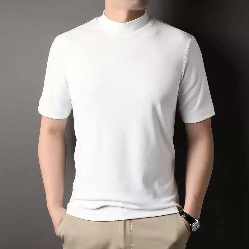特价男士短袖打底衫中青年 百搭德绒保暖潮流秋冬内搭款圆领T恤男