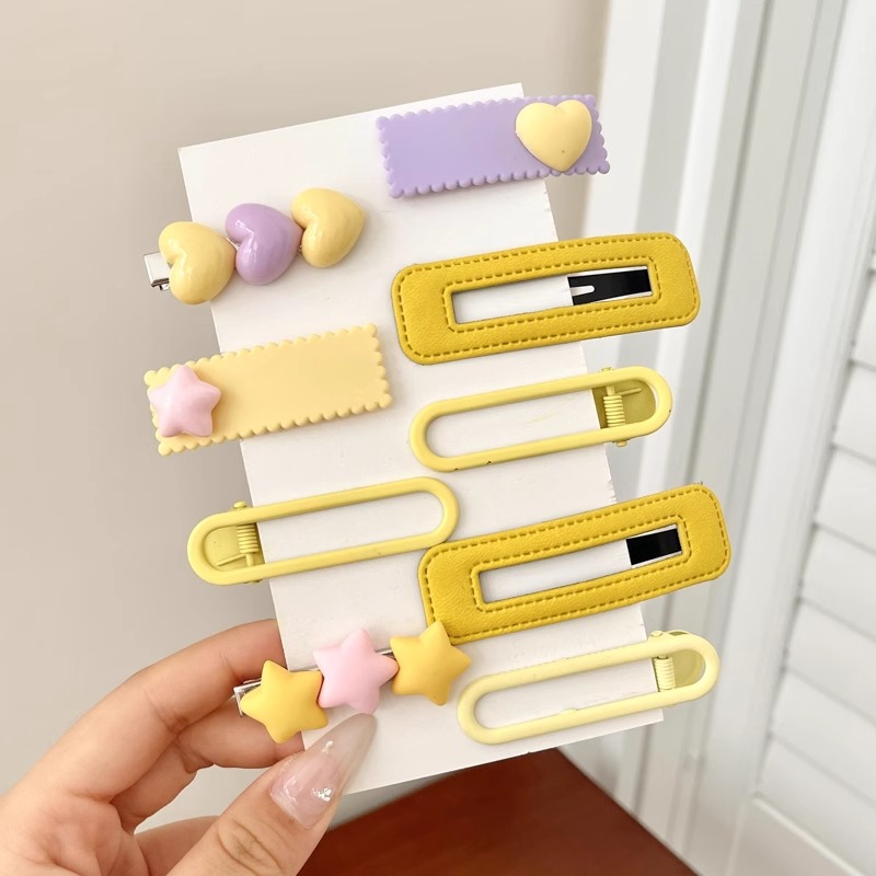 Pinzas de pelo coloridas para mujer, pinzas para flequillo lateral, nuevos accesorios para el cabello 2025, pinzas BB.