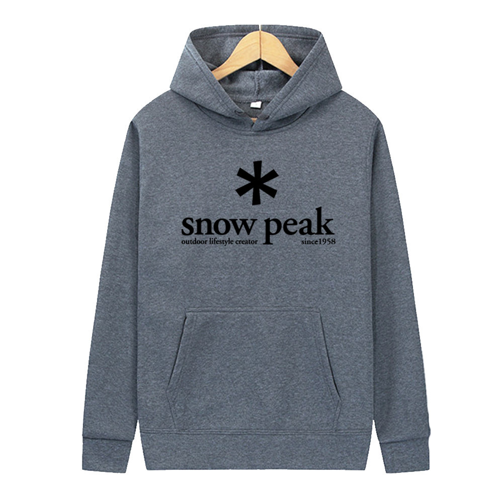 Snowflake pattern "snowpeak" carta print drawstring hooded