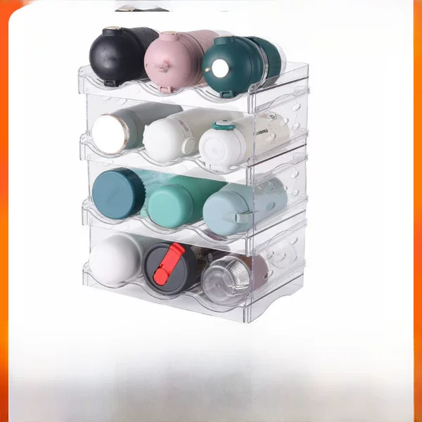 Cross-Border Wine Bottle Rack Detachable Stacked Pet Plastic Desktop Storage Display Beverage Bottle Insulated Water Cup Storage Rack