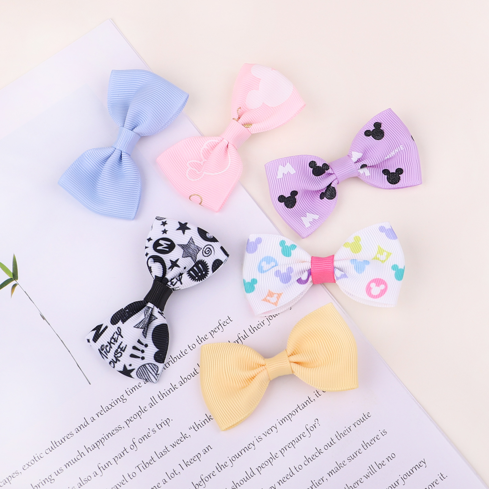 Fashion Cute Children's Hair Accessories Ribbed Belt Printing Hairpin display picture 1