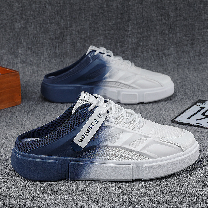 Zapatillas Baotou para hombre 2025 verano nuevo estilo perezoso de un pie casual tendencia deportiva salvaje sandalias y zapatillas para hombre