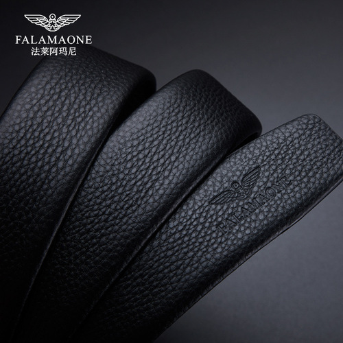 Ferragamo Leather Belt for Men, Youth Edition, Luxury Automatic-Clasp Design, 2024 New Style, Trendy Cowhide Waistband