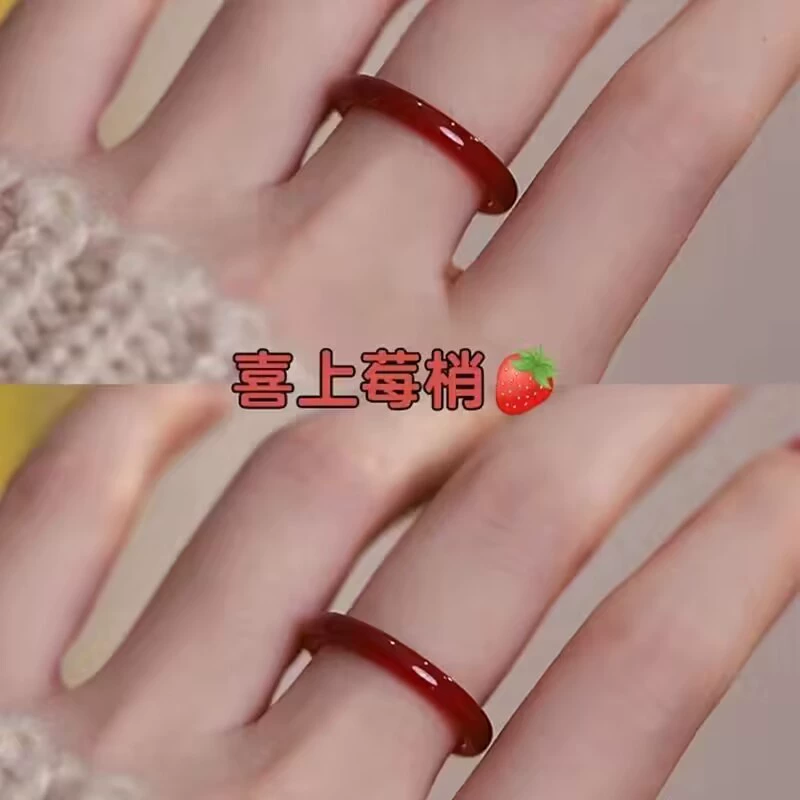 Glass Ring — White Tea Style, Universal Fit, Simple Elegant Design