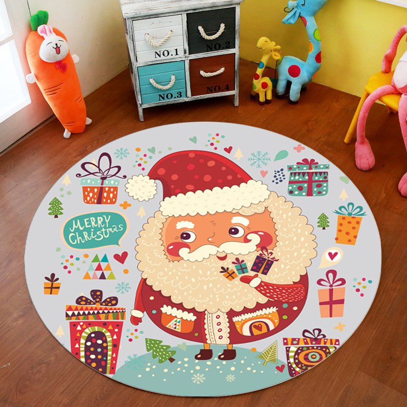 Transfronteriza de dibujos animados alfombra redonda dormitorio lindo cama completa estera de noche engrosada de terciopelo de cristal alfombra del piso de los niños alfombra de la habitación