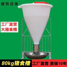 80公斤细桶猪料槽不锈钢自动料槽自由采食料槽育肥料槽猪用干料槽