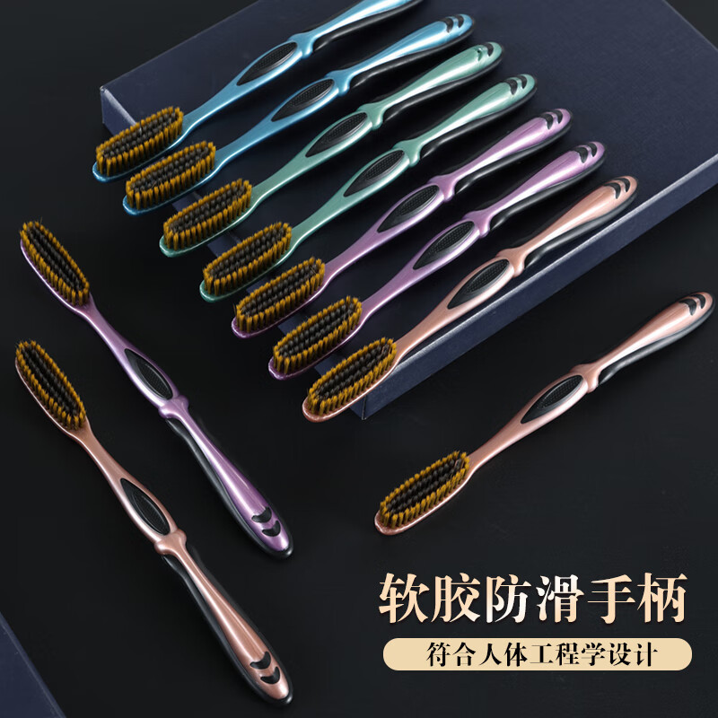 Sanxiao Meijie 特大ブラシヘッド ロングヘッド 柔らかい毛歯ブラシ 大人用 特大ヘッド ユニセックス 独立包装 家庭用|undefined