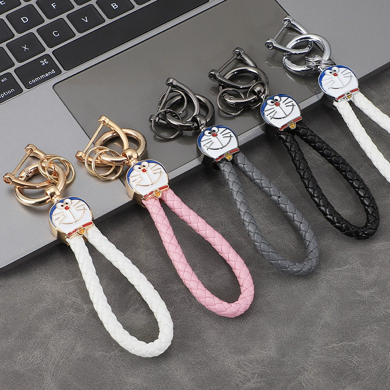 Брелок Doraemon, ручная веревка, подвесной на талии, высококачественный простой кольцо-подвеска, брелок для ключей, персонализированный креативный унисекс