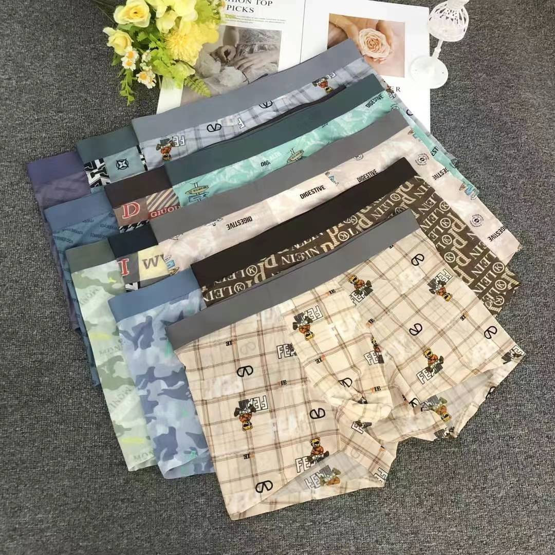 Fábrica directa calzoncillos de hielo de hombre calzoncillos de nylon caliente antibacteriano calzoncillos de verano delgados cómodos y transpirables