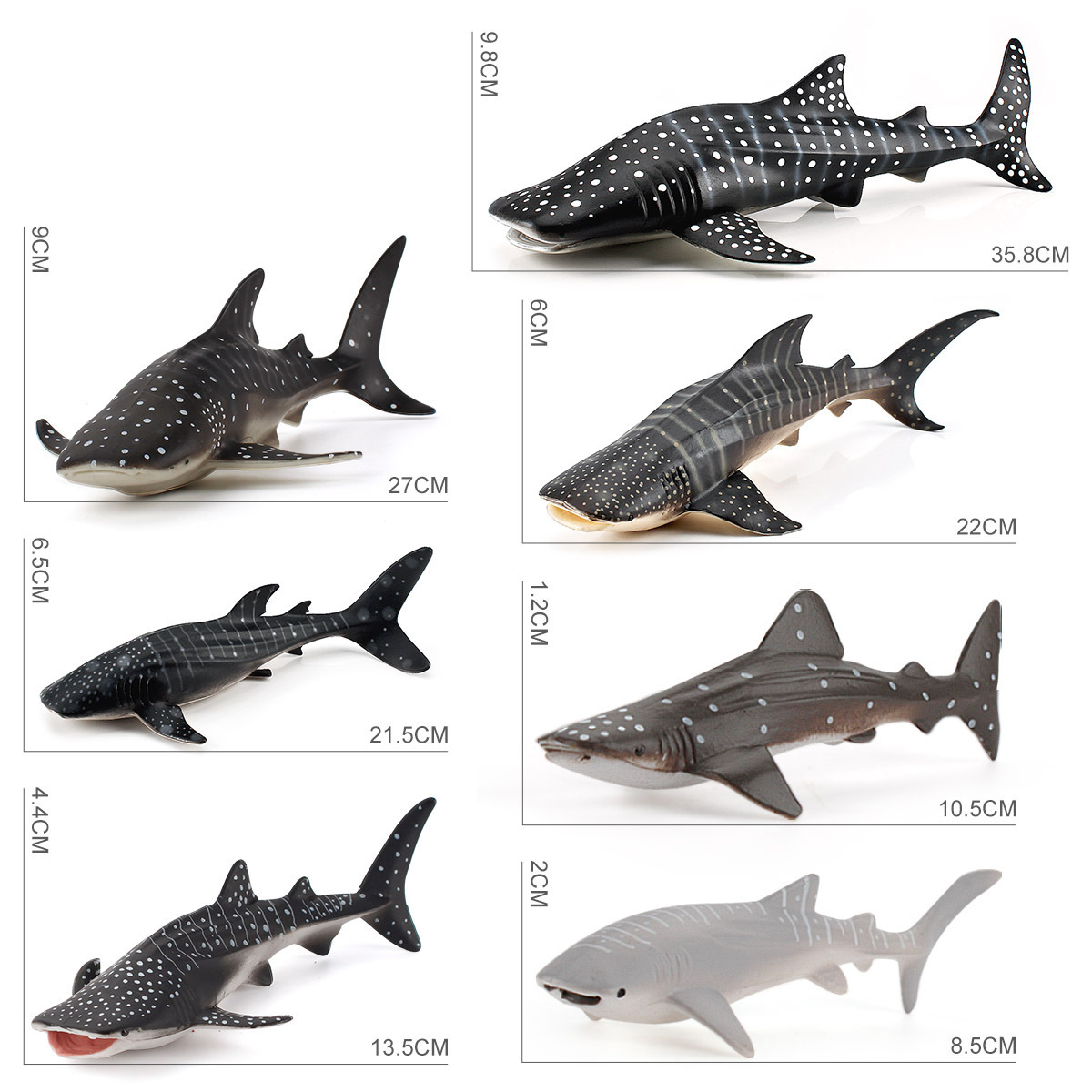 Exportación transfronteriza simulación cognitiva infantil animal marino ballena modelo submarino biológico estático tiburón decoración juguete