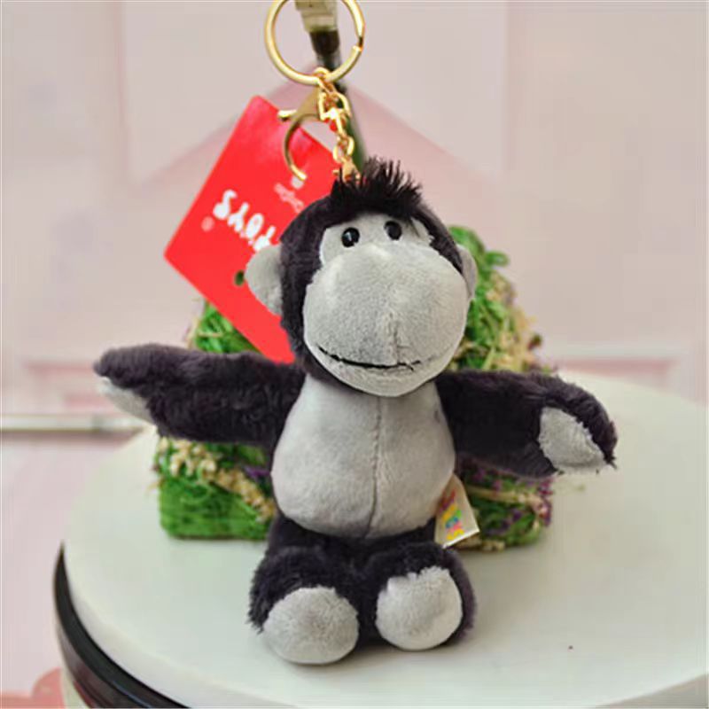 Nuevo transfronterizo jungla animal llavero elefante león colgante juguetes de peluche decoración bolsos llavero al por mayor