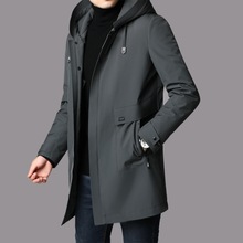 2023新款男士韩版潮流修身帅气冬装外套休闲中长款加厚男式羽绒服