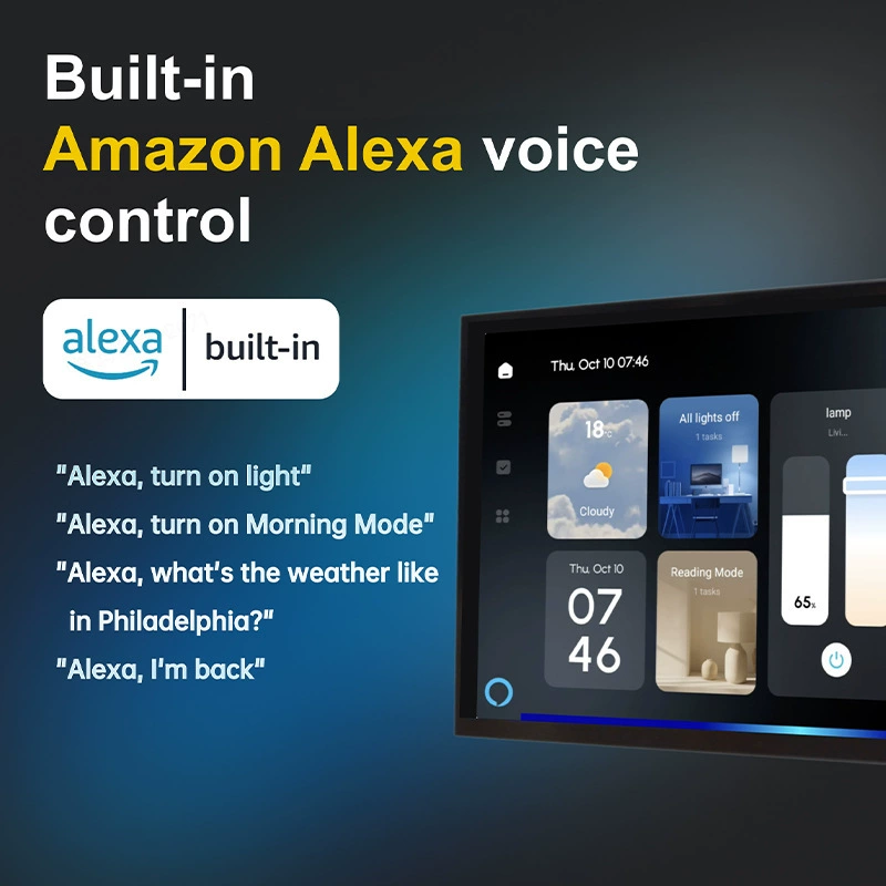 Alexa 8inch Tuya Умный центральный экран управления Шлюз Zigbee Инфракрасный многофункциональный контроллер Хост фоновой музыки