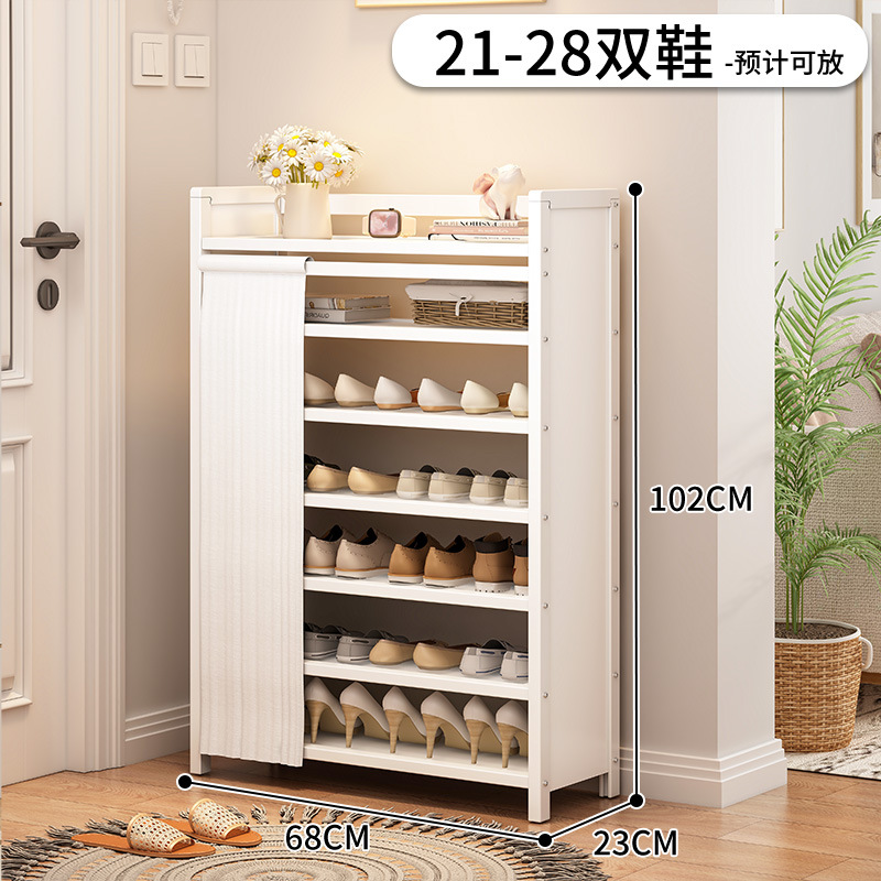 Estante de almacenamiento de almacenamiento para sala de estar doméstica sin instalación de porta de entrada del gabinete de zapatos multicapa estante de almacenamiento de suelo simple