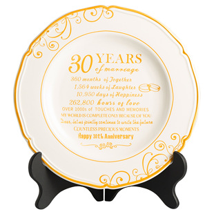 Home Decoration Plate Display Plate Ceramic Ornaments Living Room Wine Cabinet Entrance Couple Couple Commemorative Cross-Border Product Wholesale