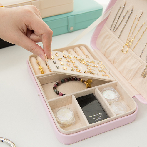 Elegant European-style Korean small earrings, simple ear rings, earrings, rings, handmade jewelry storage box, factory wholesale