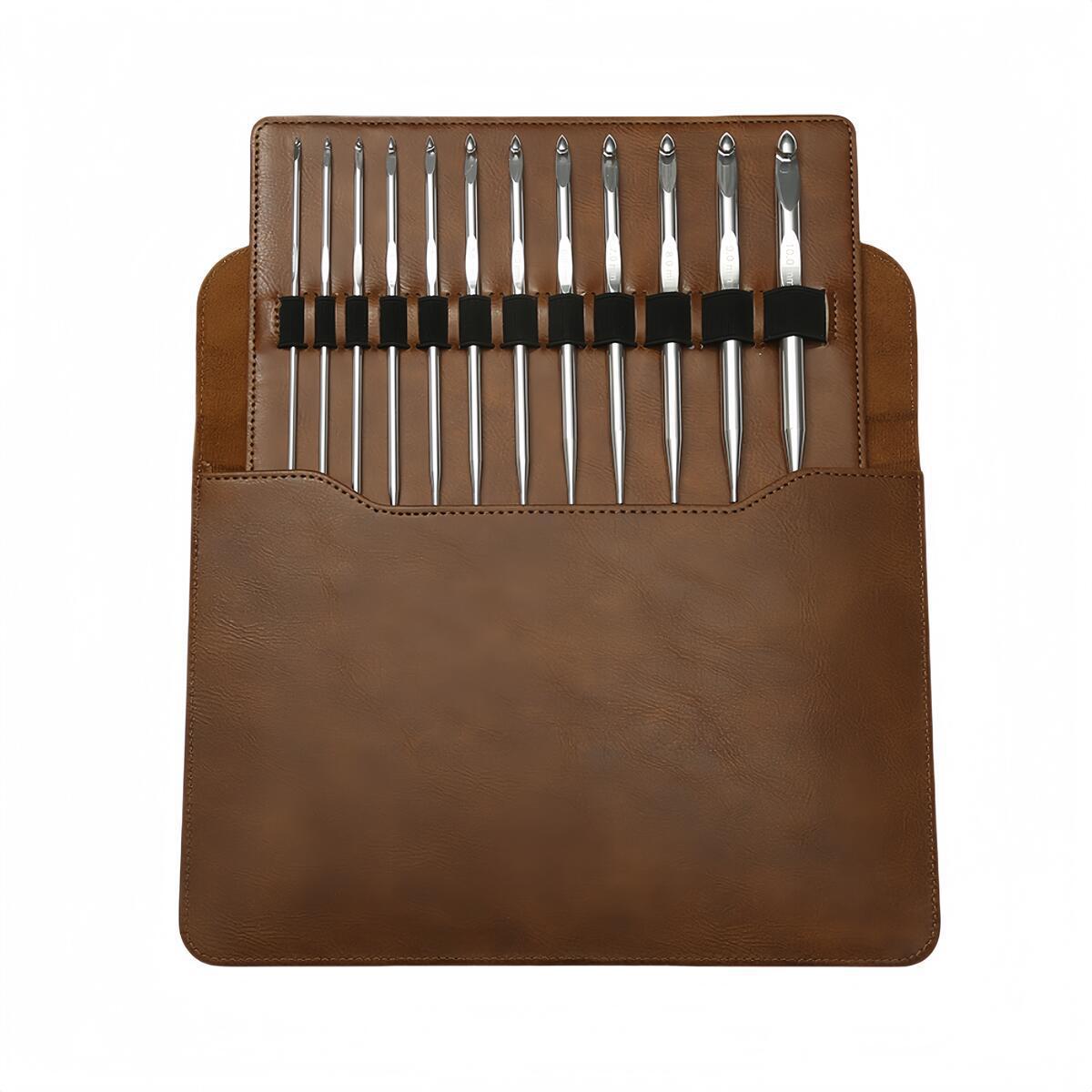 Crochet blanco de alúmina hecha a mano transfronteriza Afganistán desmontable crochet Tunísia crochet conjunto de 12 piezas