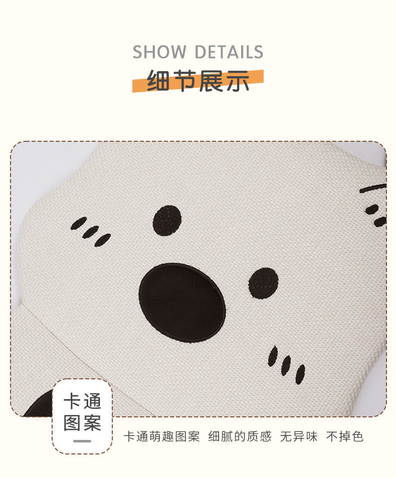 West Highland Car Headrest and Lumbar Support Set Cute Cartoon Car Seat Back Cushion Car Waist Pillow for Women