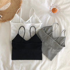 Trendy lace bralette camisole with beautiful back design, no underwire, comfortable women's lingerie, small bust body shaper, wearable outside, factory direct sale